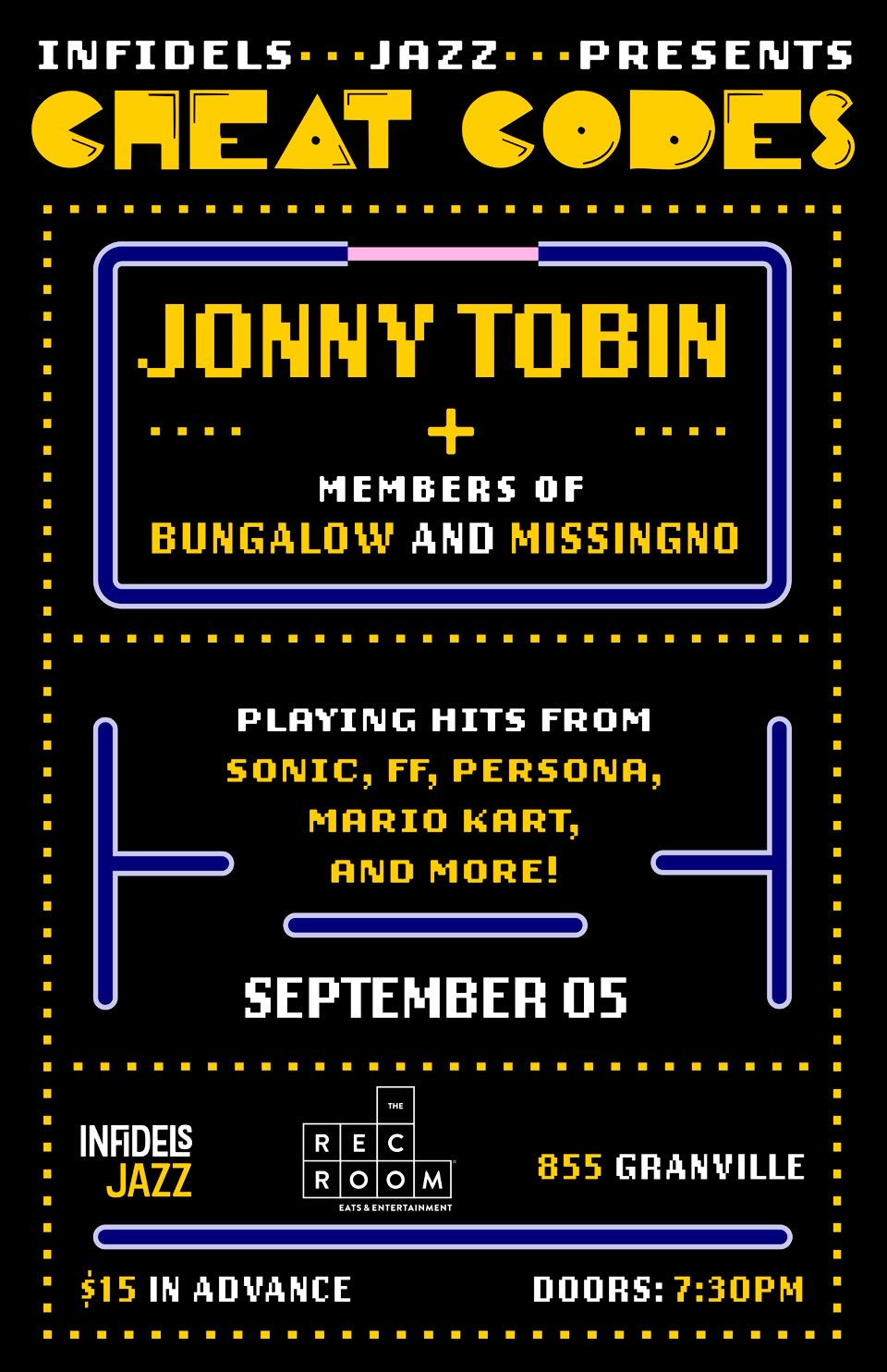 Jonny Tobin Plays Video Game Hits at the Rec Room
