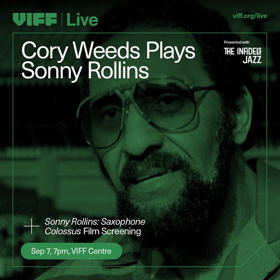 Cory Weeds Plays Sonny Rollins + Saxophone Colossus screening at VIFF Centre