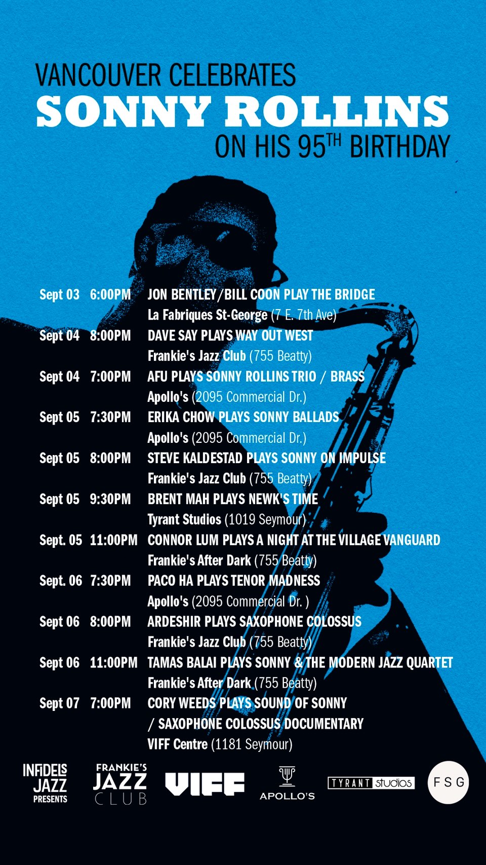 Vancouver Celebrates Sonny Rollins 2025