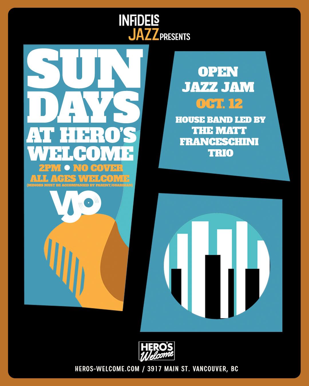 Jazz Jam with Matt Franceschini Trio at Hero's Welcome