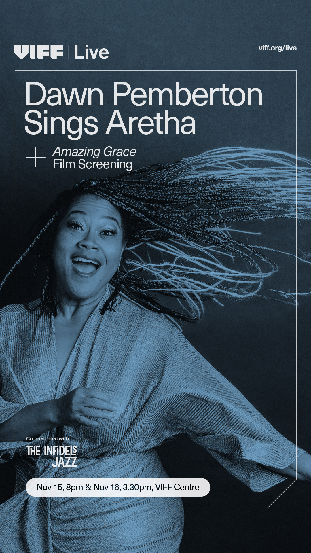Dawn Pemberton Sings Aretha + Amazing Grace screening at VIFF Centre