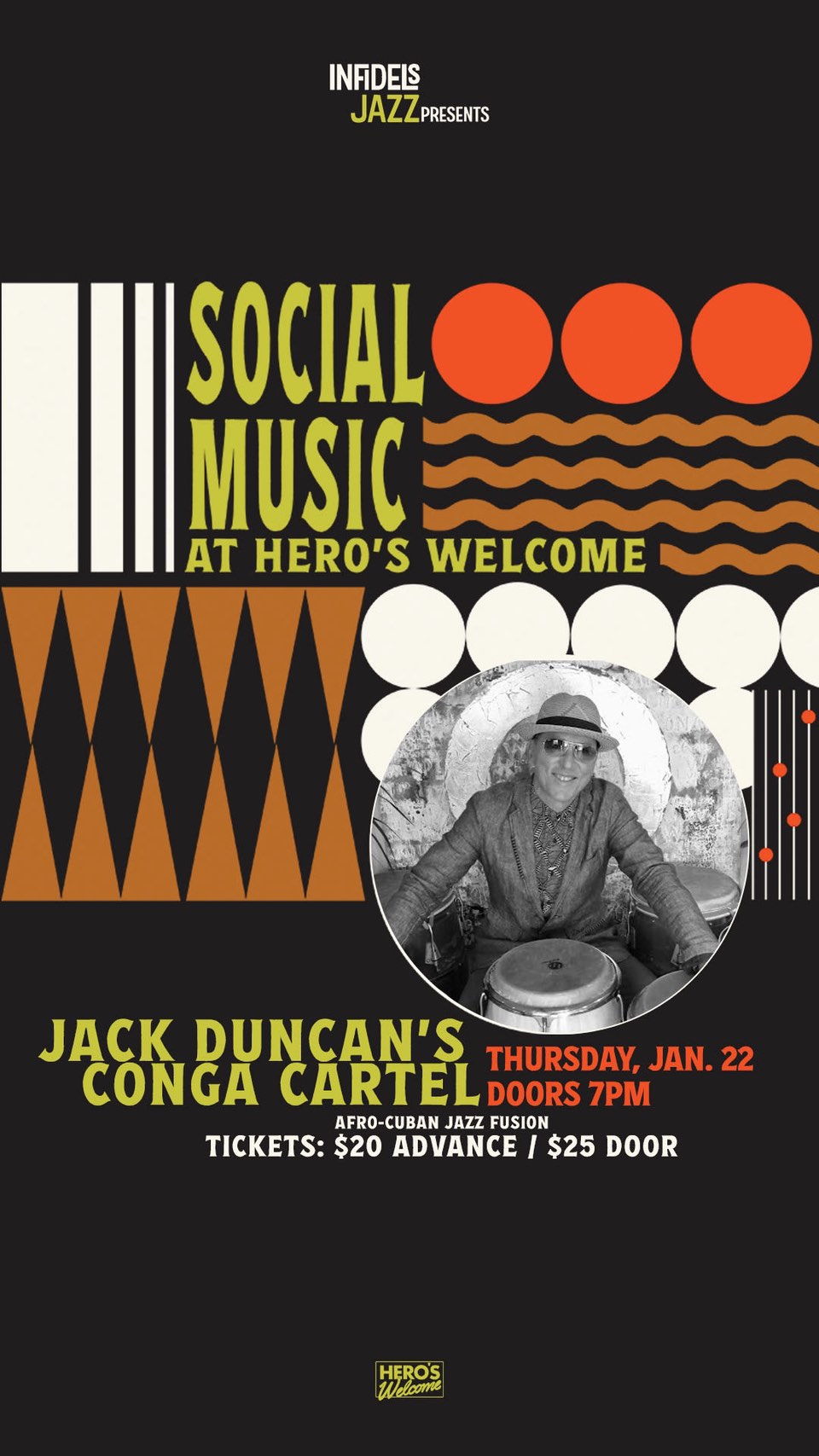 Jack Duncan's Conga Cartel at Hero's Welcome