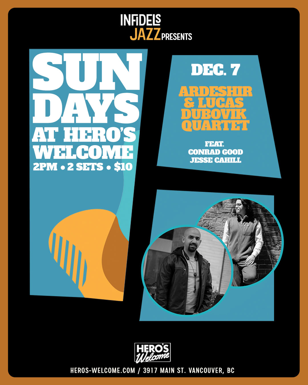 Ardeshir & Lucas Dubovik Quartet at Hero's Welcome