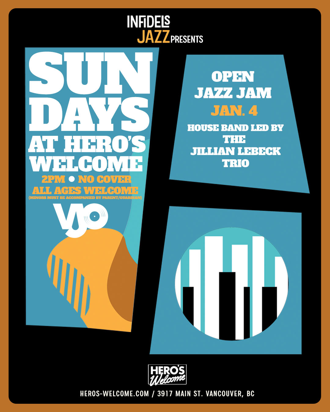 Jazz Jam with Jillian Lebeck Trio at Hero's Welcome