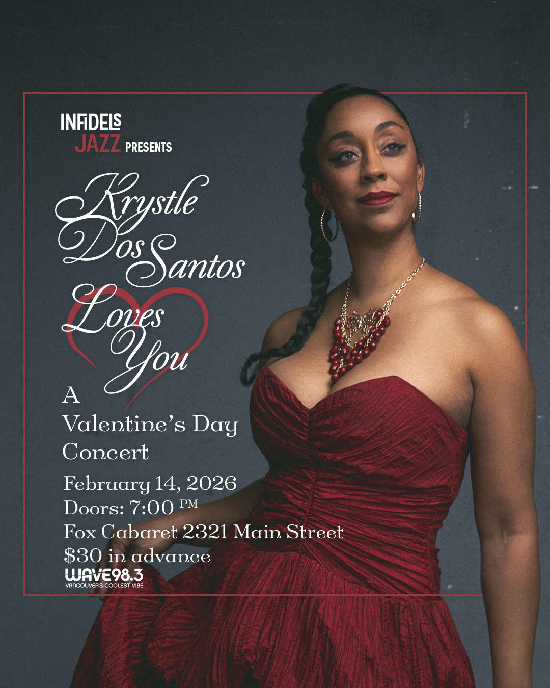 Krystle Dos Santos Loves You: A Valentine's Day Concert at the Fox